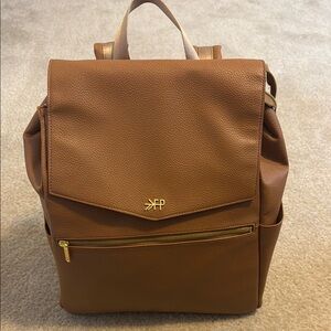 Freshly Picked Butterscotch Brown and Gold Classic diaper bag back pack II